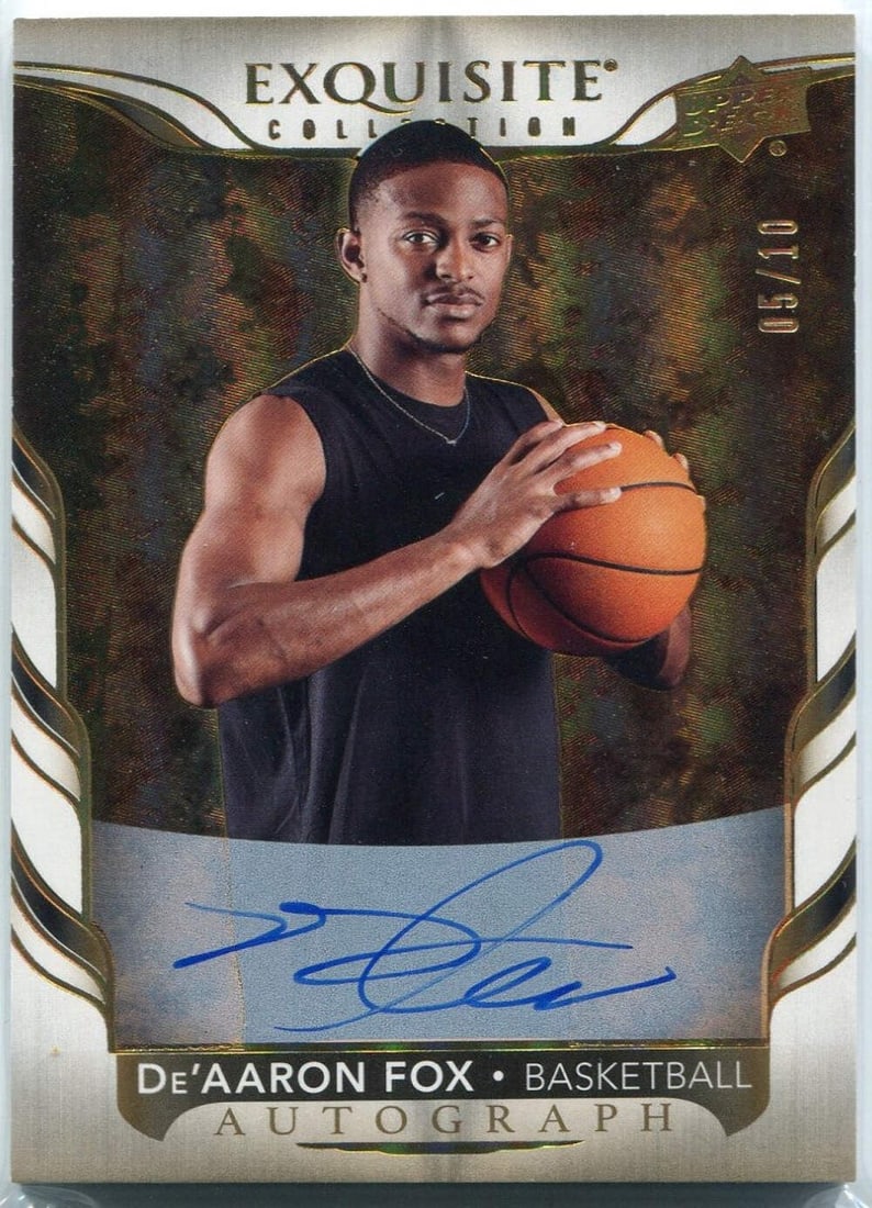 De'Aaron Fox 2024 Upper Deck Goodwin Champions Exquisite Autographed Card #V-DF (1 of 2)