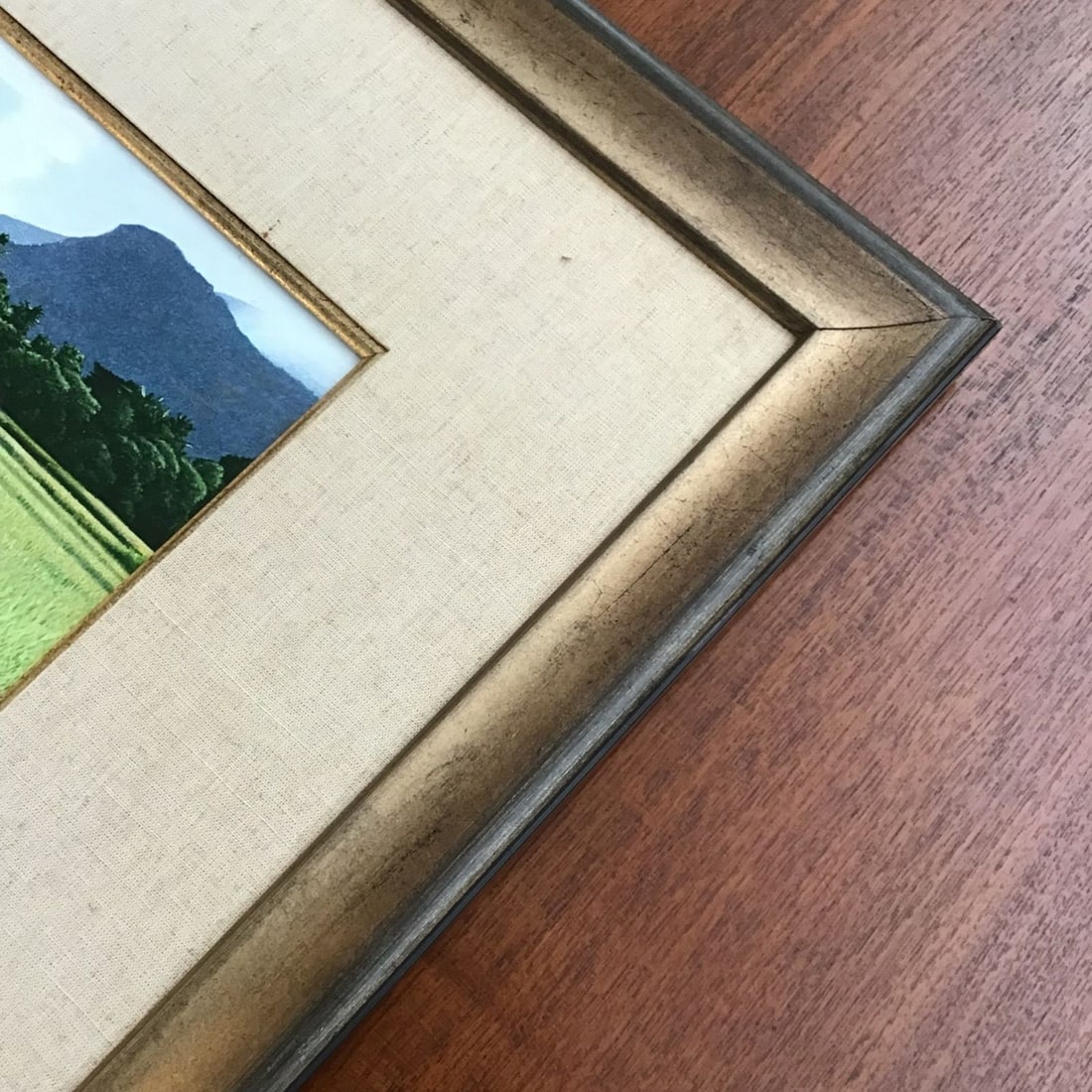 Pattern acrylic landscape rice field signed artwork original ken - 5