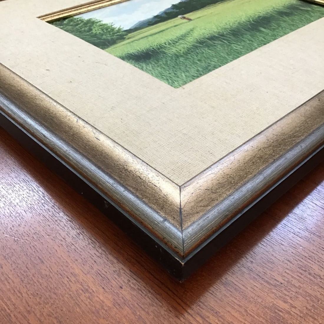 Pattern acrylic landscape rice field signed artwork original ken - 6