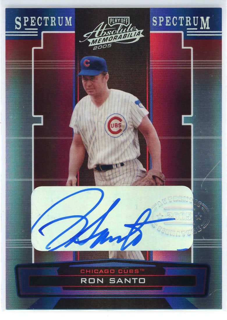 Absolute Memorabilia Ron Santo Autographed Donruss 2005 Spectrum Card #1 (1 of 2)