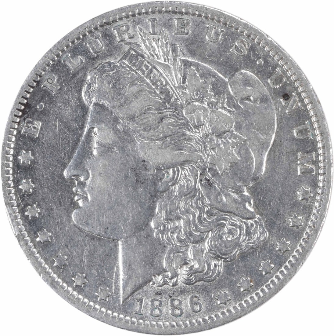 Silver Dollar 1886 Morgan EF Uncertified: Silver Dollar 1886 Morgan EF Uncertified The 1886 Morgan dollar, with its unique blend of 90% silver and 10% copper composition, offers a glimpse into the past. This circulated coin, certified as EF (