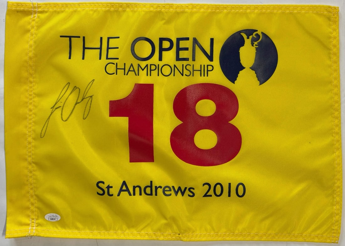 Louis Oosthuizen St Andrews 2010 The Open Championship Autographed Golf Flag (JS (1 of 2)