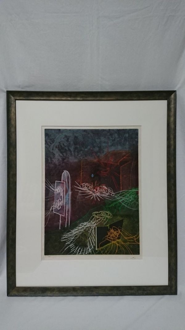 Roberto Matta L'explosion Qui Exlaire Mon Abime Etching 1978 Signed 81/ 100 (1 of 10)