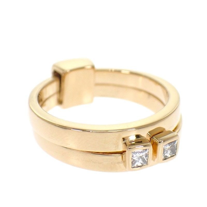Vintage Hermes Hercules Double Band Diamond 18k Yellow Gold Ring US 5.5 EU50 (1 of 12)