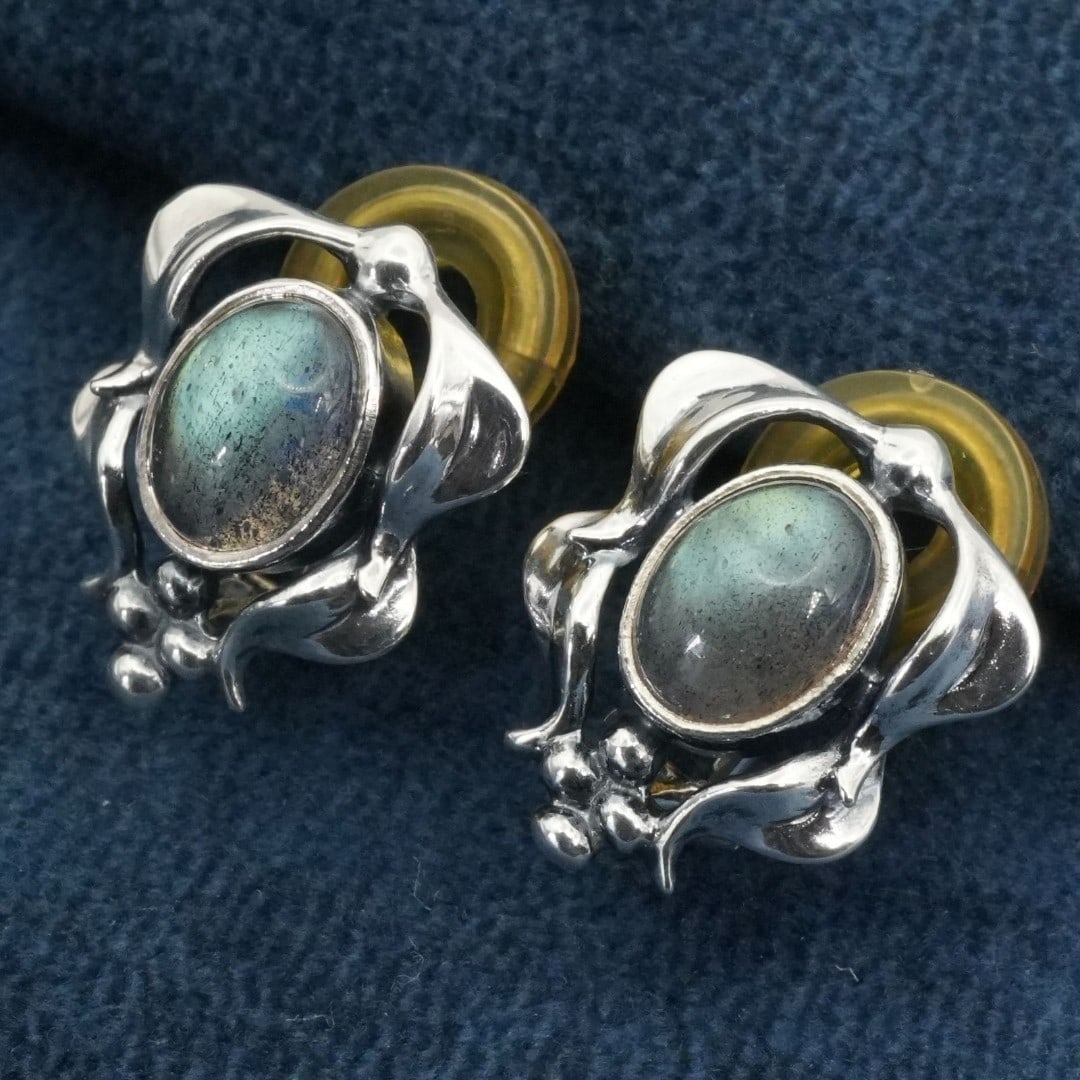 Year sterling silver georg jensen labradorite earrings 2015 (1 of 10)