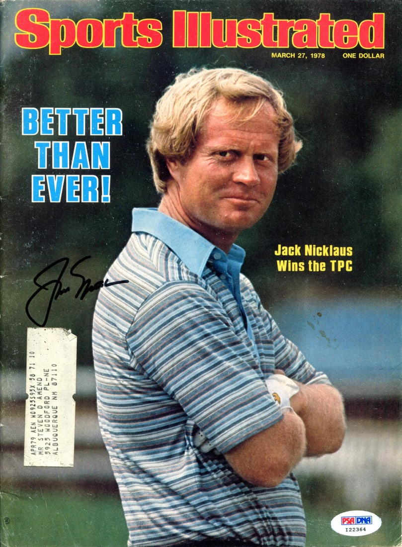 Jack Nicklaus Autographed Sports Illustrated Magazine (PSA): Jack Nicklaus Autographed Sports Illustrated Magazine (PSA) Item Specifics: Brand: Professional Sports Authenticator (PSA) Jack Nicklaus Autographed Sports Illustrated Magazine Signed in black sharpie