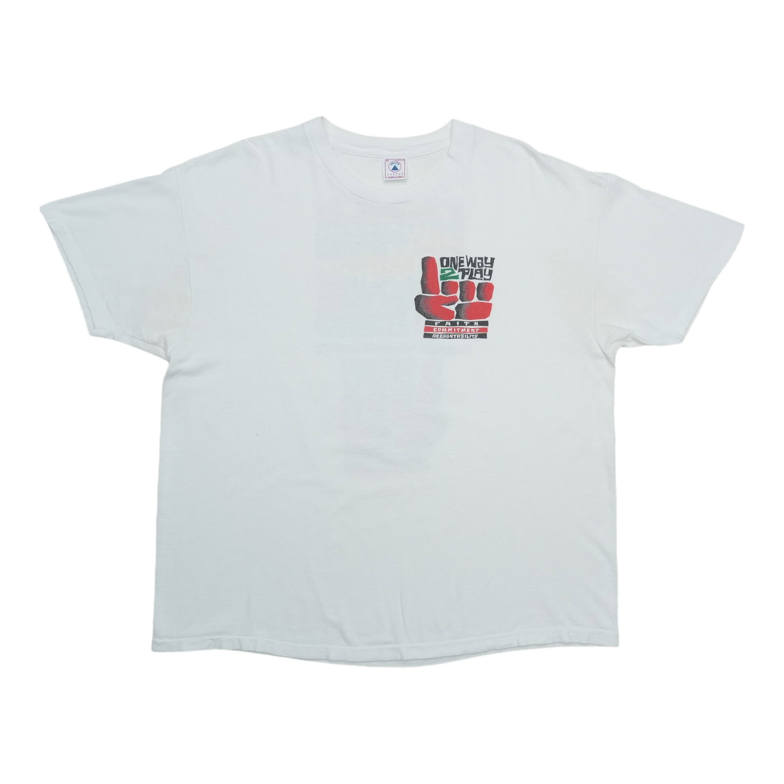 1994 One Way Out Shirt: 1994 One Way Out Shirt Extra Large One Way Out Shirt, 1994. This vintage shirt features a classic design with a 23" pit-to-pit length and adjustable collar to hem. Originally worn in the 1990s, it now
