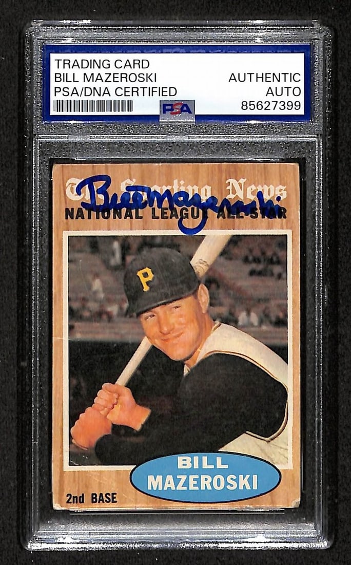 1962 Topps Bill Mazeroski HOF Signed/ Autographed Card Pirates PSA/ DNA BA204717: 1962 Topps Bill Mazeroski HOF Signed/ Autographed Card Pirates PSA/ DNA BA204717 Item Specifics: Original/Reprint: Original Product: Card Sport: Baseball Product Disclaimer: Not affiliated with any te