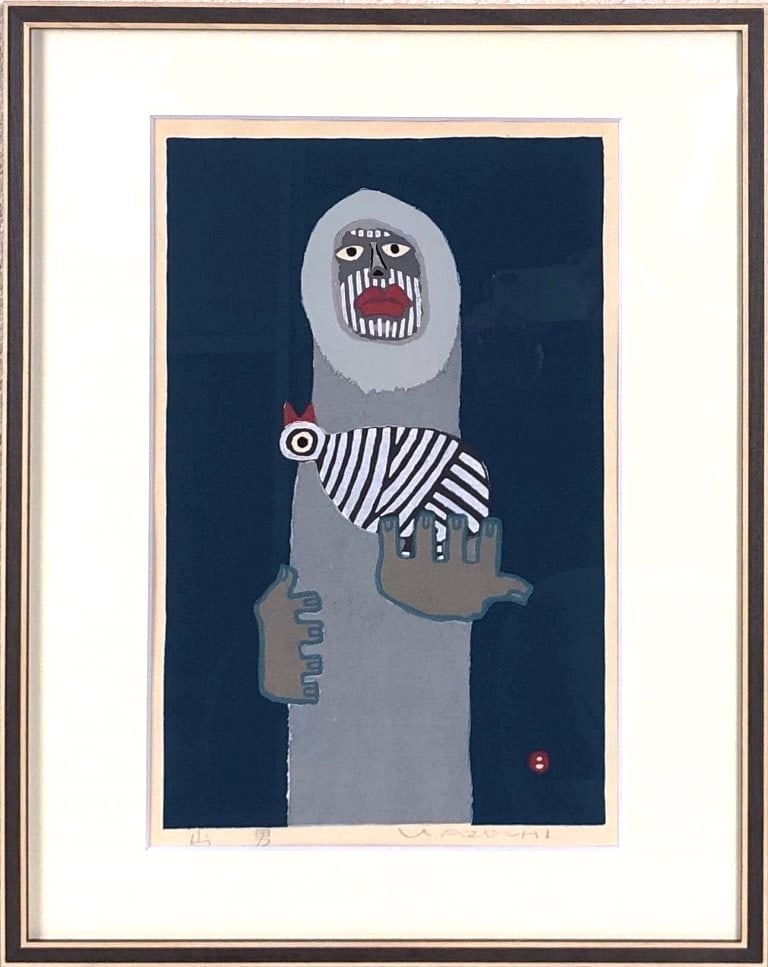 Umetaro Azechi Man Devoted to the Mountain Woodblock 1969 Signed New Framed: Umetaro Azechi Man Devoted to the Mountain Woodblock 1969 Signed New Framed Item Specifics: Unit Of Sale: Single Piece Artist: Umetaro Azechi Signed By: Umetaro Azechi Size: Medium Framing: Framed Reg