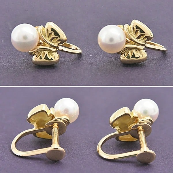 Christian Dior Pearl Butterfly 18k Yellow Gold Stud Earrings Screw Back: Christian Dior Pearl Butterfly 18k Yellow Gold Stud Earrings Screw Back Item Specifics: Shape: Butterfly Closure: Screw Back Occasion: Anniversary Birthday Christening Mother"s Day Valentine"s Day Wed