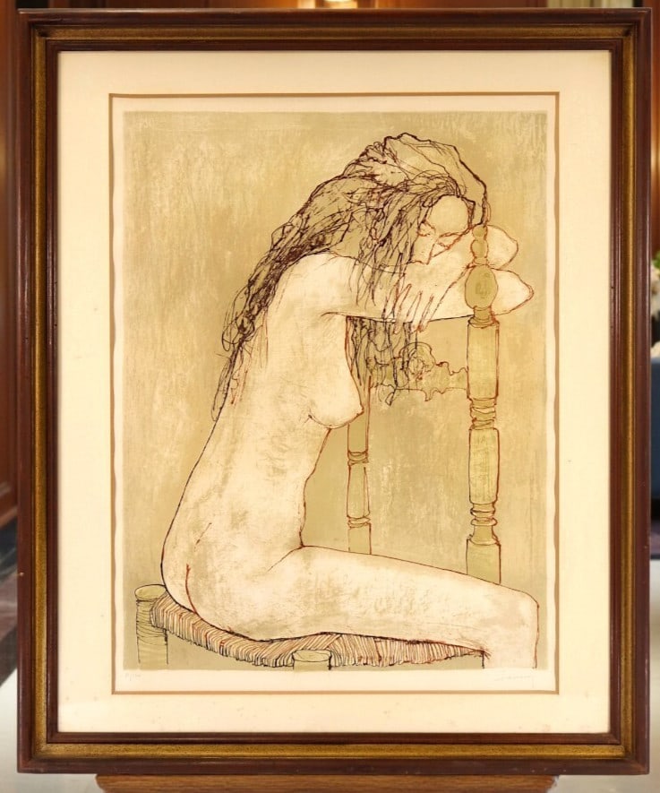 Jean Jansem NU A LA CHAISE Nude Lithograph 1973 Hand Signed Ed 120 COA: Jean Jansem NU A LA CHAISE Nude Lithograph 1973 Hand Signed Ed 120 COA Item Specifics: Artist: Jean Jansem Unit Of Sale: Single Piece Signed By: Jean Jansem Image Orientation: Portrait Size: Medium Si