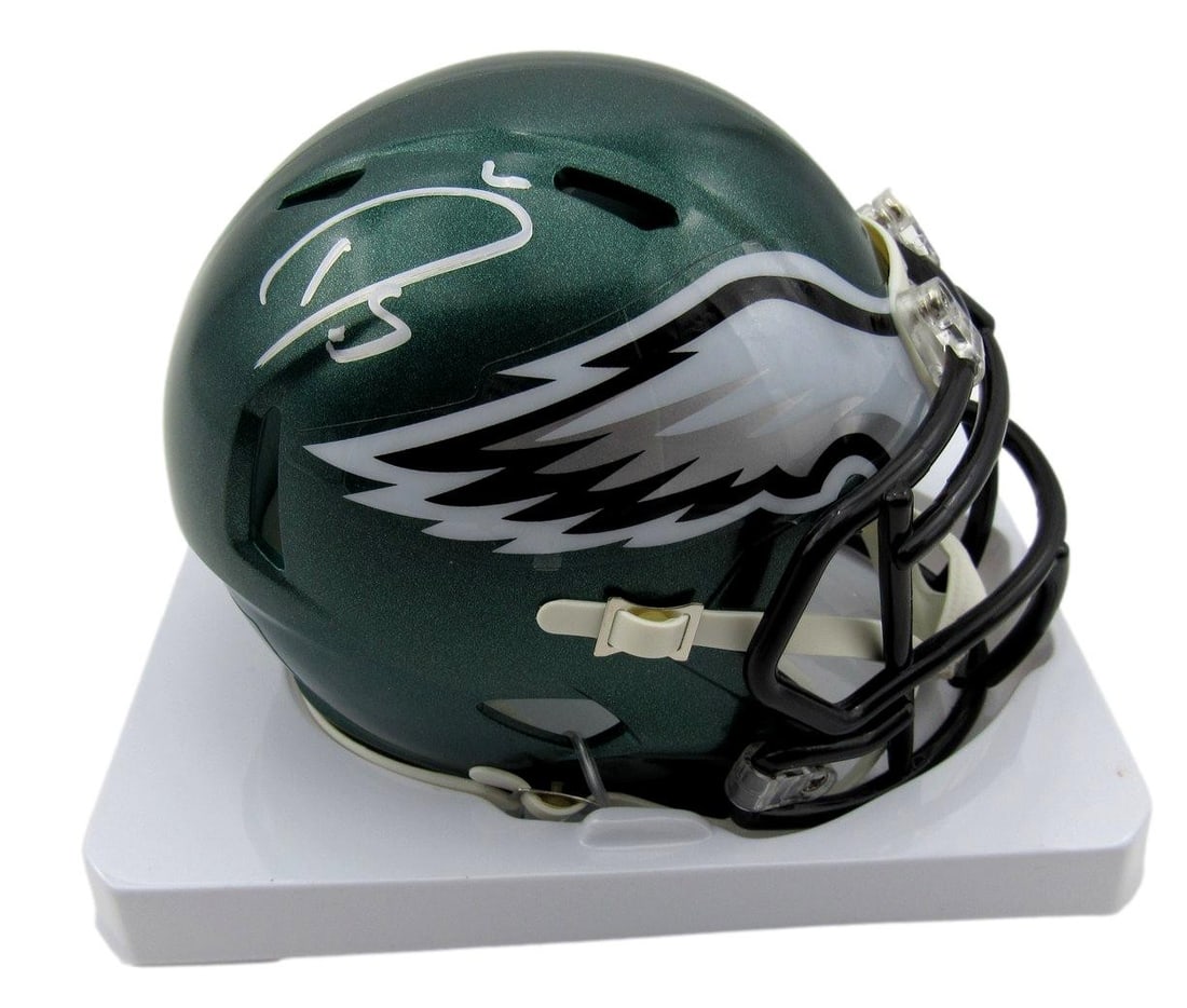 Darius Slay Signed/ Autographed Speed Mini Football Helmet Eagles PSA/ DNA 193655: Darius Slay Signed/ Autographed Speed Mini Football Helmet Eagles PSA/ DNA 193655 Darius Slay's signature on this Speed Mini Football Helmet is verified by Professional Sports Authenticator (PSA), ens
