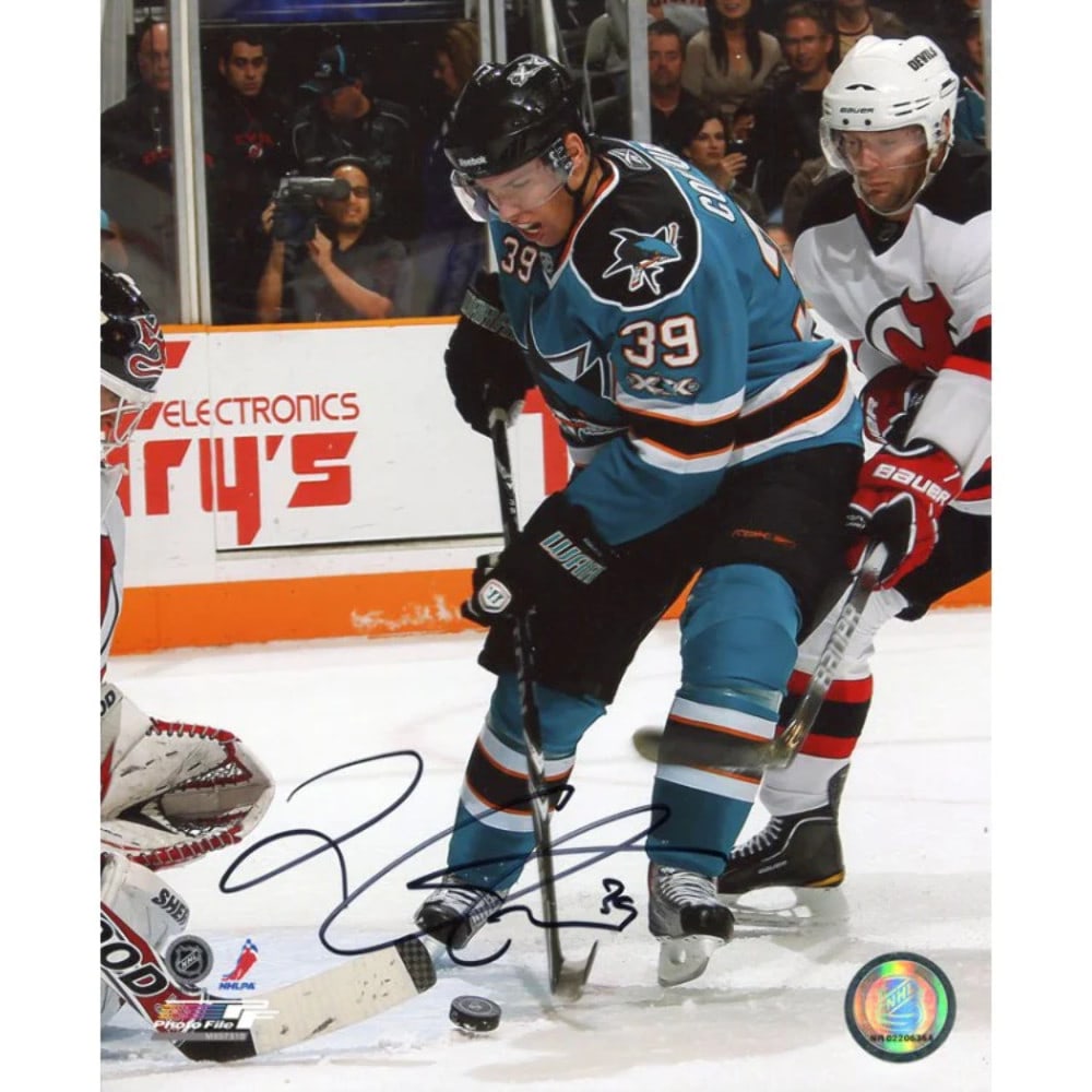 Logan Couture Autographed 8x10 Photo: Logan Couture Autographed 8x10 Photo Item Specifics: Signed in black sharpie across the photo Logan is looking to shoot, while playing for the San Jose Sharks Item is authenticated by . Product Discla