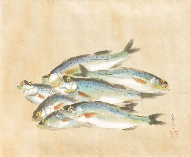 Ono Bakufu Japanese Woodblock Print Sardines Iwashi Shin hanga Framed: Ono Bakufu Japanese Woodblock Print Sardines Iwashi Shin hanga Framed Item Specifics: Artist: Ono Bakufu Subject: Sardines Material: Paper Style: Japanese Year Of Production: 2010 Product Disclaimer: 