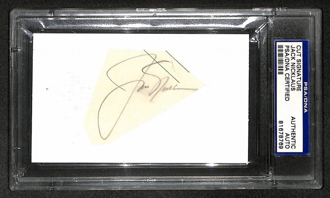 Jack Nicklaus Signed/ Autographed Cut Signature Golf HOF PSA/ DNA 210759 (1 of 2)