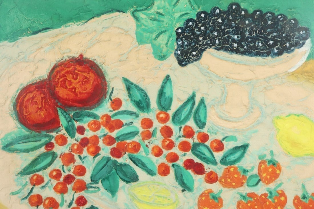 Cottavoz Andre Carborundum Tabletop 1990 Large Format Signed Still Life (1 of 10)