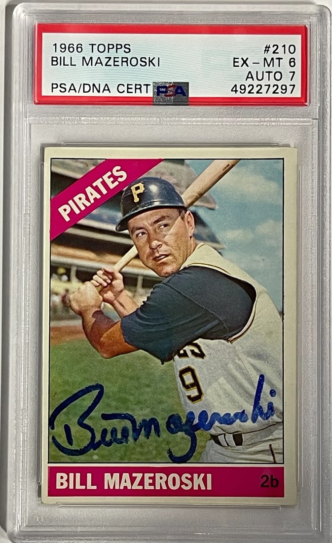 Bill Mazeroski Autographed 1966 Topps Card #210 (PSA): Bill Mazeroski Autographed 1966 Topps Card #210 (PSA) Item Specifics: Brand: PSA/DNA Bill Mazeroski Autographed 1966 Topps Card #210 (PSA) Product Disclaimer: Not affiliated with any team or league. S