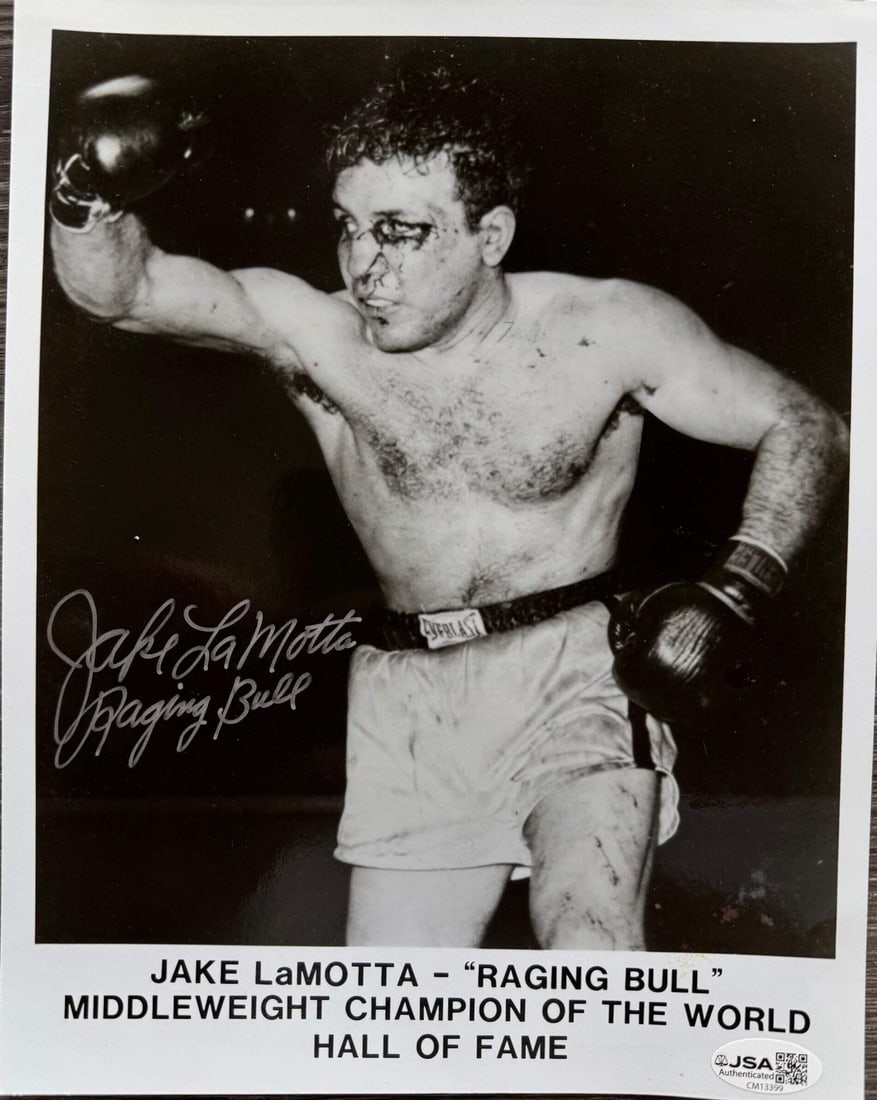 Jake LaMotta Autographed 8x10 Boxing Photo (JSA) (1 of 2)