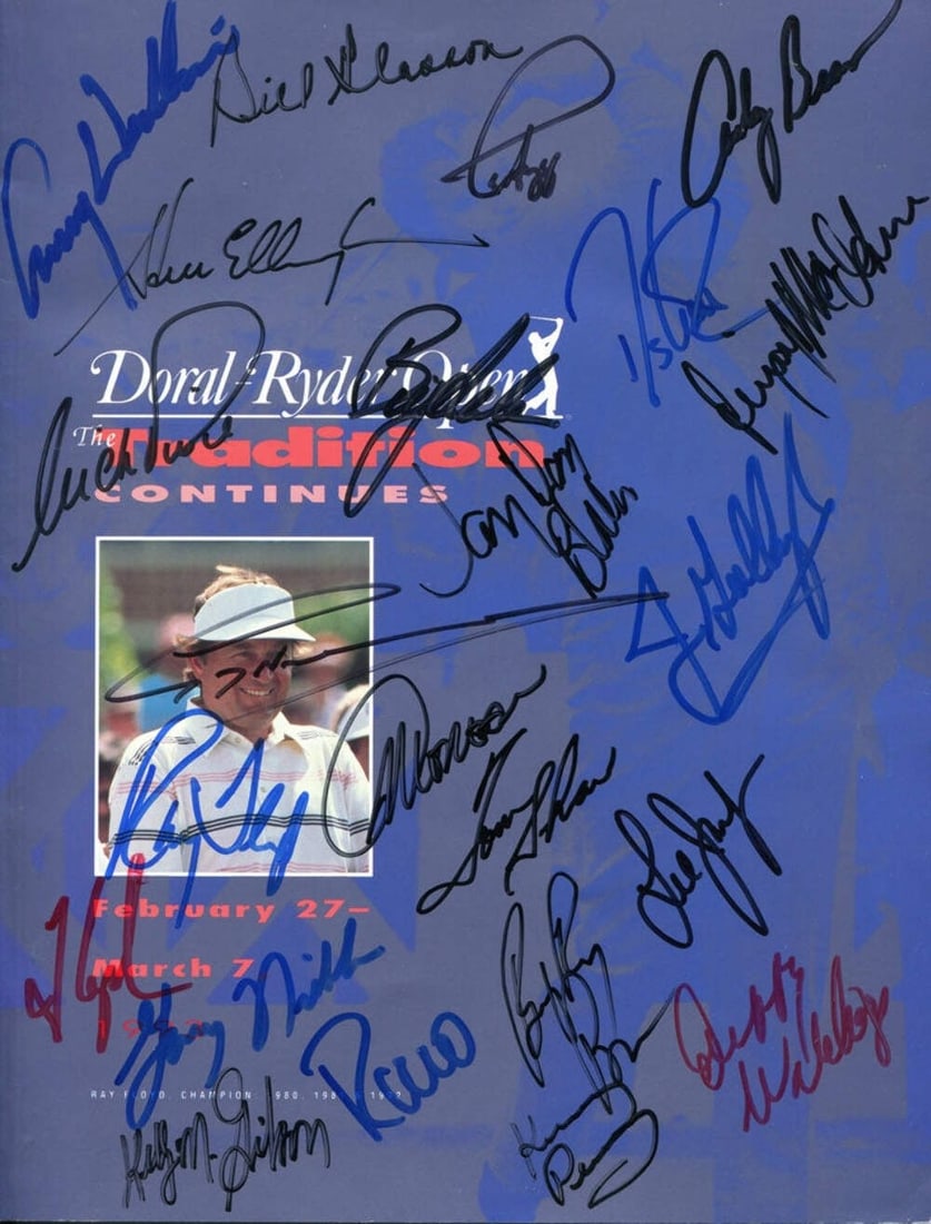 Norman, Floyd, Couples Autographed 1993 Doral-Ryder Open Tournament Program (1 of 1)