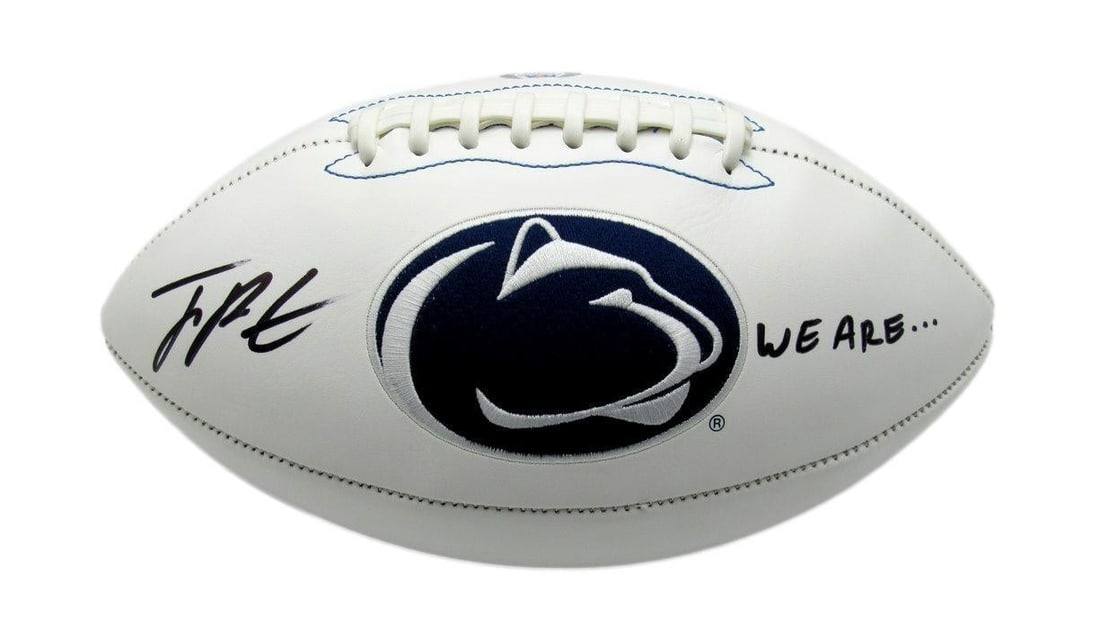 Joey Porter Jr. Autographed/ Inscr White Penn State Logo Football PSA/ DNA 177463: Joey Porter Jr. Autographed/ Inscr White Penn State Logo Football PSA/ DNA 177463 Item Specifics: Autograph Authentication: PSA/DNA League: NCAA Original/Reprint: Original Product: Ball Sport: Penn St