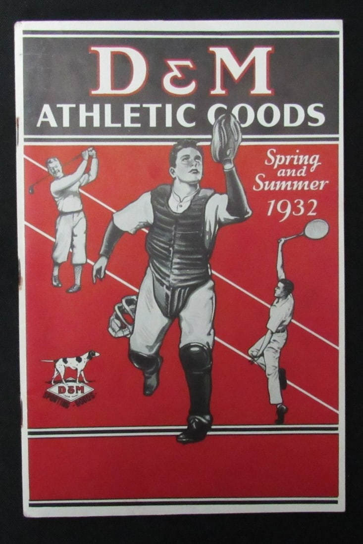 1932 D&M Spring & Summer Athletic Goods Catalog w/ Original Envelope 193864: 1932 D&M Spring & Summer Athletic Goods Catalog w/ Original Envelope 193864 The 1932 D&M Spring & Summer Athletic Goods Catalog showcases vintage baseball equipment and apparel from the early days of 