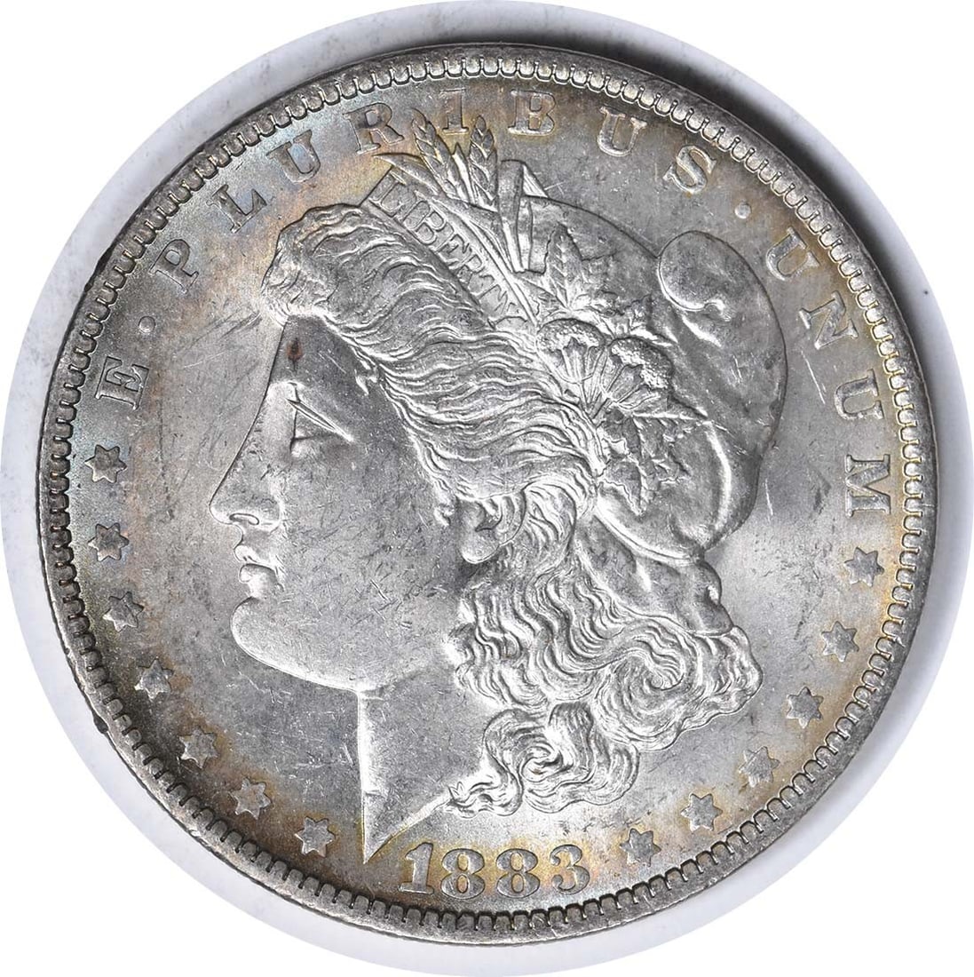 1883-O VAM 36A Morgan Silver Dollar Partial E Reverse Choice BU Uncertified: 1883-O VAM 36A Morgan Silver Dollar Partial E Reverse Choice BU Uncertified Choice BU Uncertified 1883-O VAM 36A Morgan Silver Dollar Partial E Reverse Choice features a partially worn reverse, adding