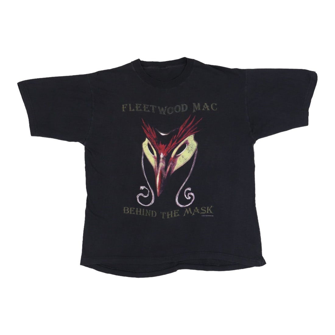 1990 Fleetwood Mac Behind The Mask Tour Shirt: 1990 Fleetwood Mac Behind The Mask Tour Shirt A true vintage find, this 1990 Fleetwood Mac Behind The Mask Tour Shirt boasts front and back graphics, measuring 17" in size with a worn condition featur