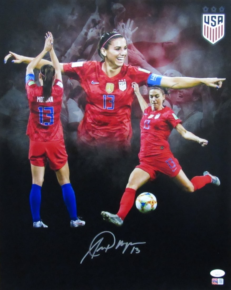 Morgan Alex US Signed Women's Soccer Photo 16x20 Autographed JSA: Morgan Alex US Signed Women's Soccer Photo 16x20 Autographed JSA Item Specifics: Sport: Soccer Product: Photo Original/Reprint: Original Autograph Authentication: JSA Team: US Womens Soccer Team Leagu
