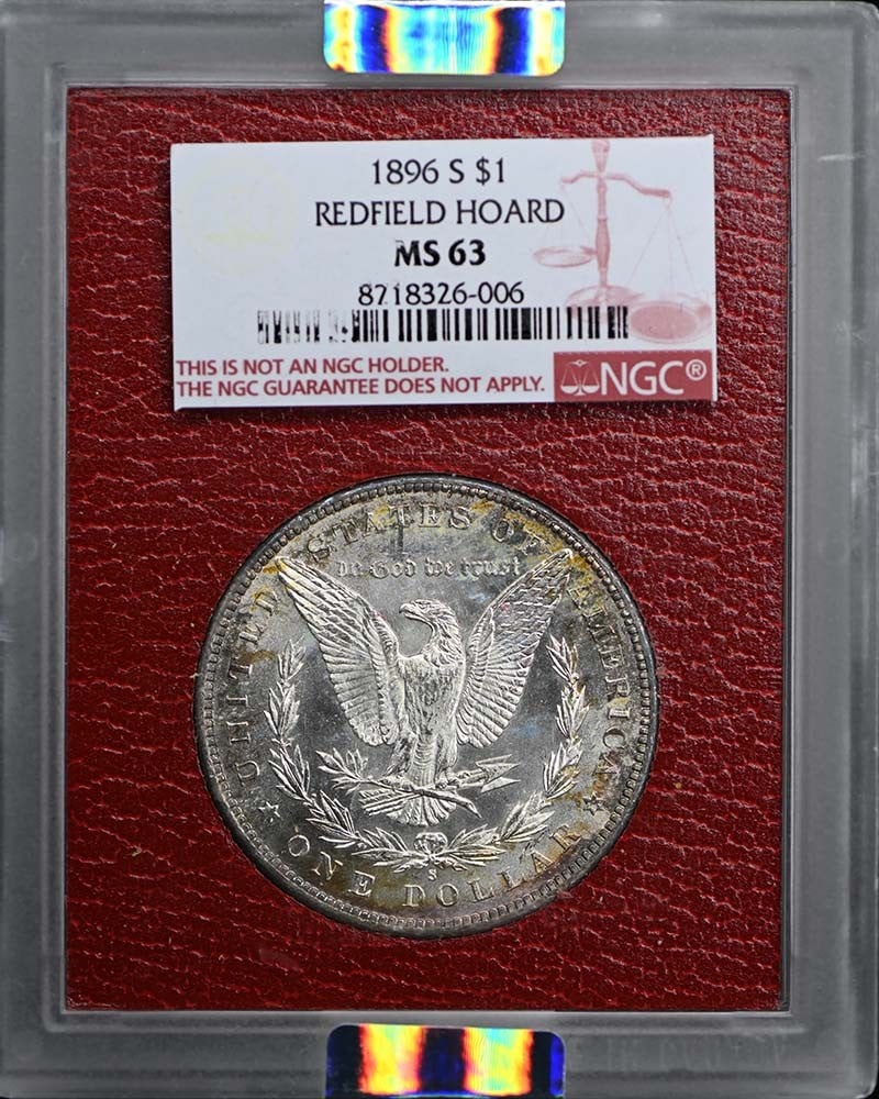 1896 S $1 Morgan Dollar REDFIELD HOARD $1 NGC MS63 (1 of 3)