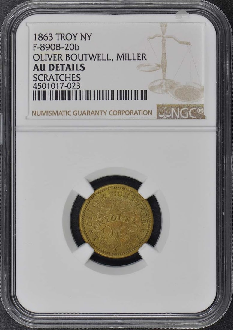 NY MILLER OLIVER BOUTWELL TROY AU F-890B-20b 1863 (1 of 1)