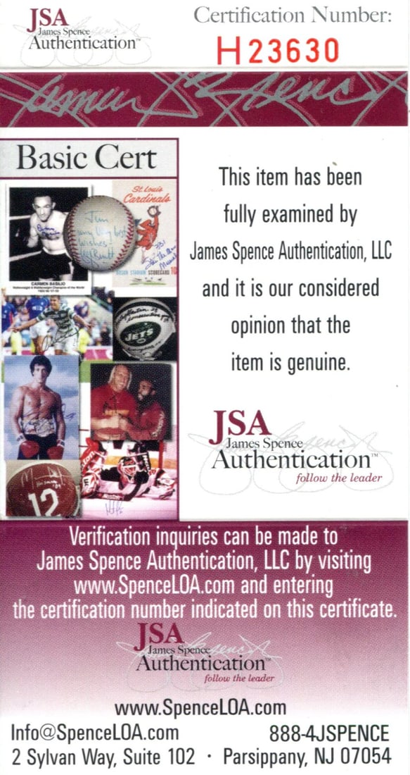 Peter Hussing Autographed Postcard (JSA) - 2