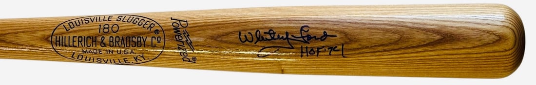 Ford Autographed Slugger Bat 180 Whitey - 2