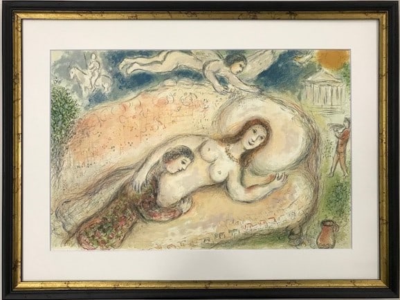 Marc Chagall CIRCE 1987 Lithograph Raisonn No. 344-30 gold leaf framed Rare: Marc Chagall CIRCE 1987 Lithograph Raisonn No. 344-30 gold leaf framed Rare Item Specifics: Brand: NO BRAND Provenance: NA Country: Japan Culture: NA California Prop 65 Warning: NA Product Disclaimer: