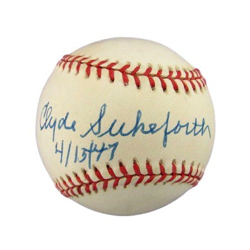 Clyde Sukeforth Signed/ Inscr ONL Baseball 1947 Brooklyn Dodgers MGR JSA 188448 (1 of 4)