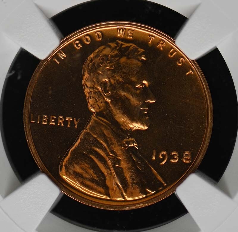 1938 Wheat Reverse Lincoln Cent (Proof) 1C NGC PR67RD - 2