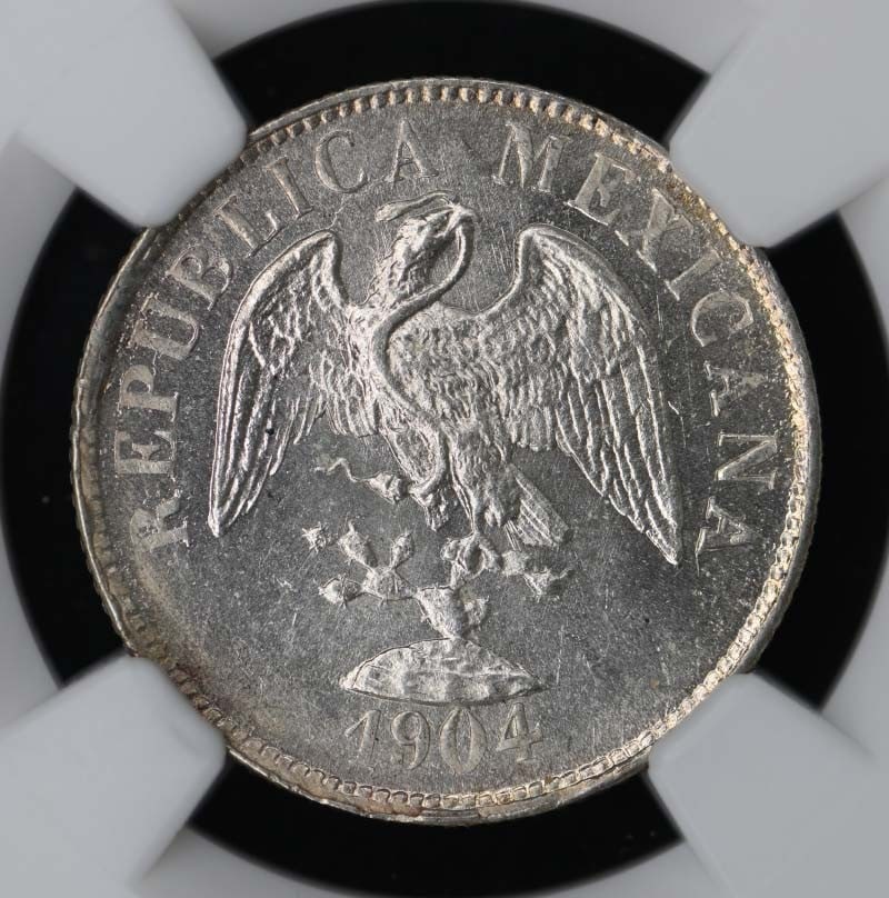 1904MO M MEXICO 20C NGC MS64 - 2