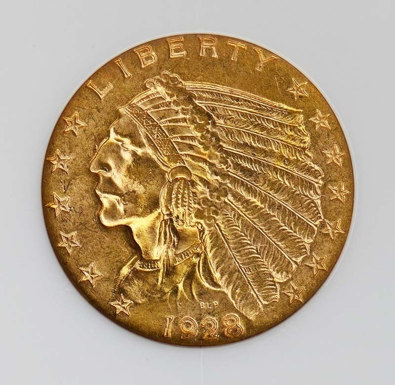 1928 Indian $2.50 NGC MS63 - 2