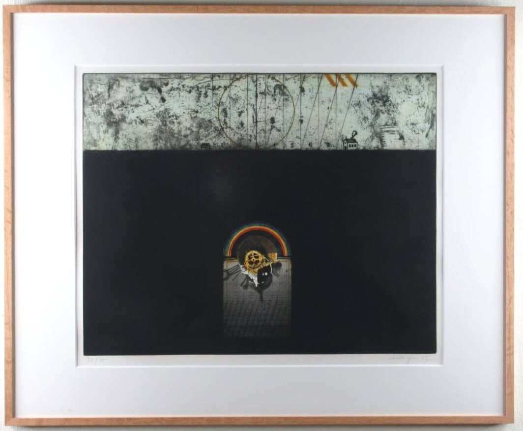 Friedrich Meckseper Mechanical Rainbow 1967 Signed Etching Aquatint 70/ 75 (1 of 6)
