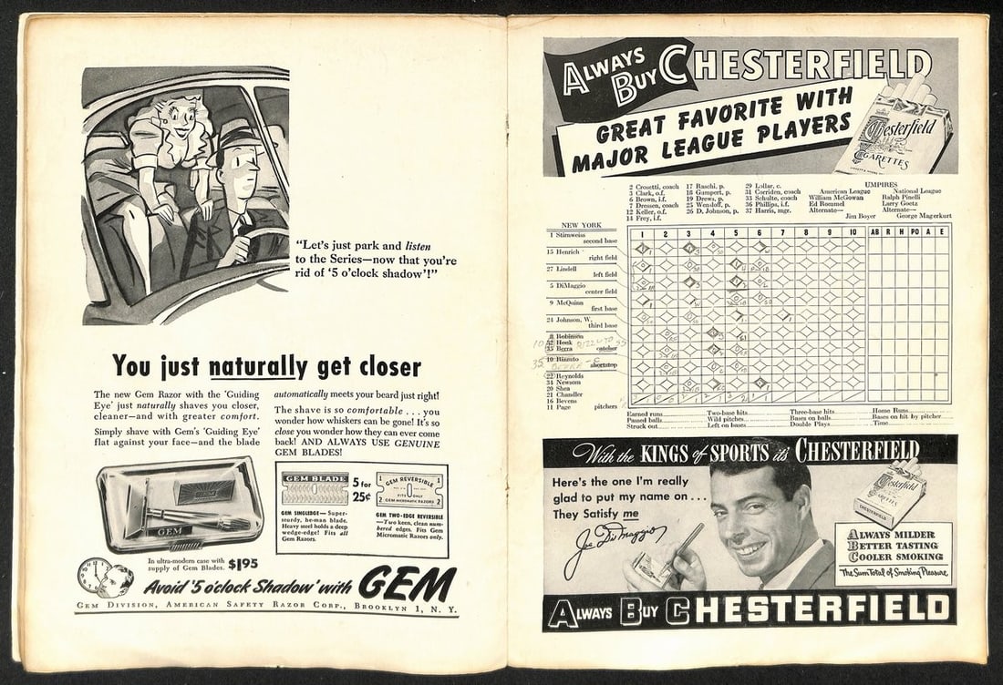 Dodgers Brooklyn World Series Program 1947 Yankees New - 4