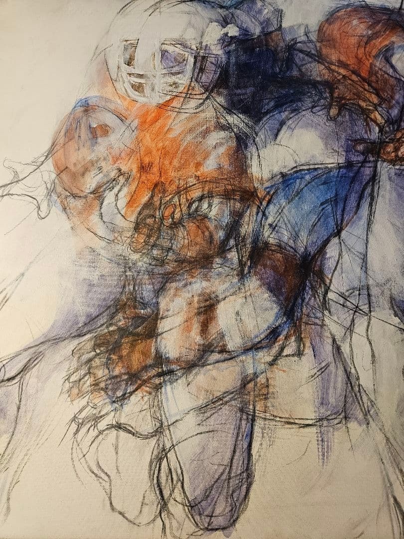 Expressionist abstract figure painting by Ralph Augsburger 100cm: Expressionist abstract figure painting by Ralph Augsburger 100cm Item Specifics: Artist: Ralph Augsburger Unit Of Sale: Single Piece Signed By: Ralph Augsburger Signed: Yes Size: Large Material: Canva