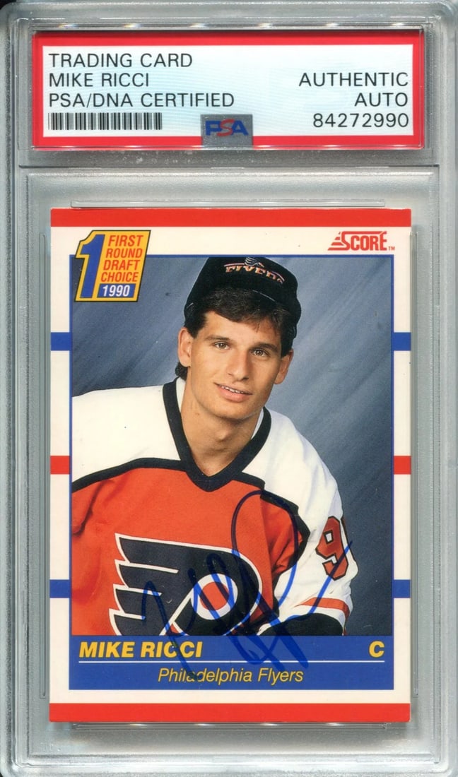 Score Card Autographed by Mike Ricci (PSA) (1 of 1)