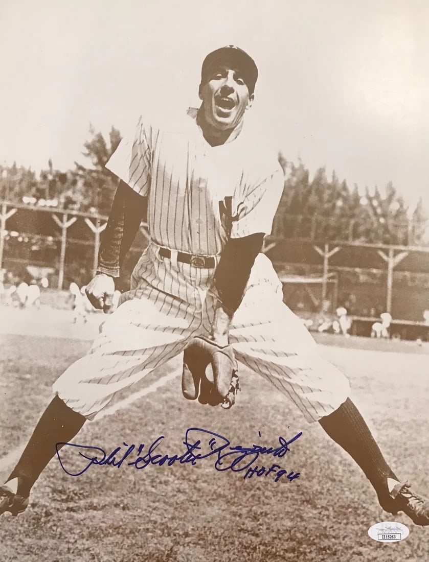 Phil Scooter Rizzuto "HOF 94" Autographed 11x14 Photo (JSA) (1 of 2)