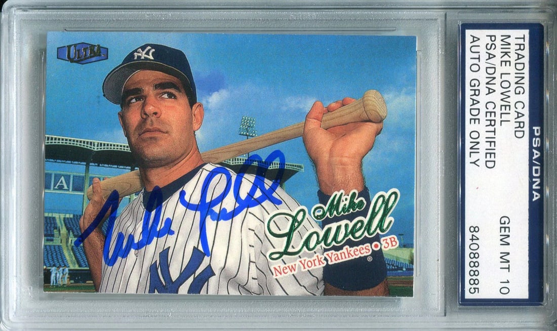 Lowell Mike 1998 Ultra Rookie Card Autographed PSA/ DNA (1 of 1)