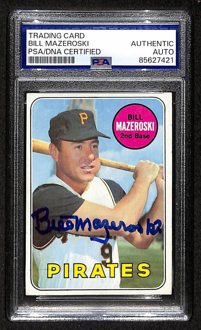 1969 Topps Bill Mazeroski HOF Signed/ Autographed Card Pirates PSA/ DNA BA204695: 1969 Topps Bill Mazeroski HOF Signed/ Autographed Card Pirates PSA/ DNA BA204695 Item Specifics: Original/Reprint: Original Product: Card Sport: Baseball Product Disclaimer: Not affiliated with any te