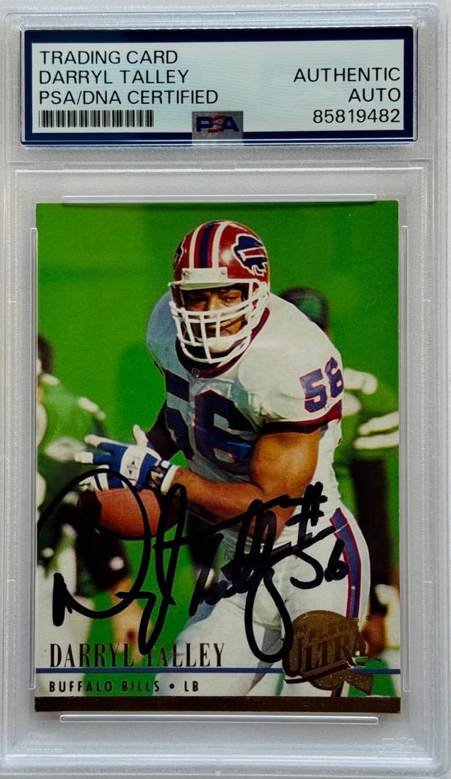 Talley Darryl Autographed 1994 PSA Card Score #50: Talley Darryl Autographed 1994 PSA Card Score #50 Signed by Darryl Talley, the PSA/DNA Professional Grader has authenticated this 1994 Score Card #50 as genuine. This card features a unique autograph 