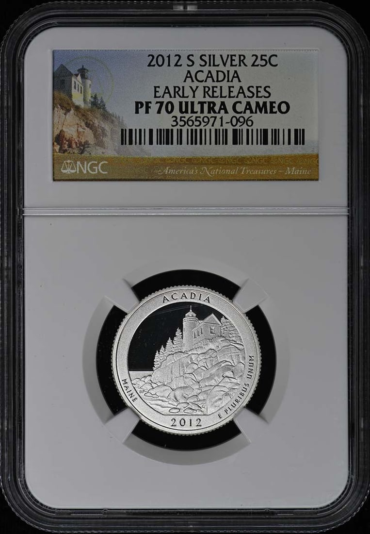 SILVER 5 COIN SET 2012 25C NGC PR70DCAM - 3