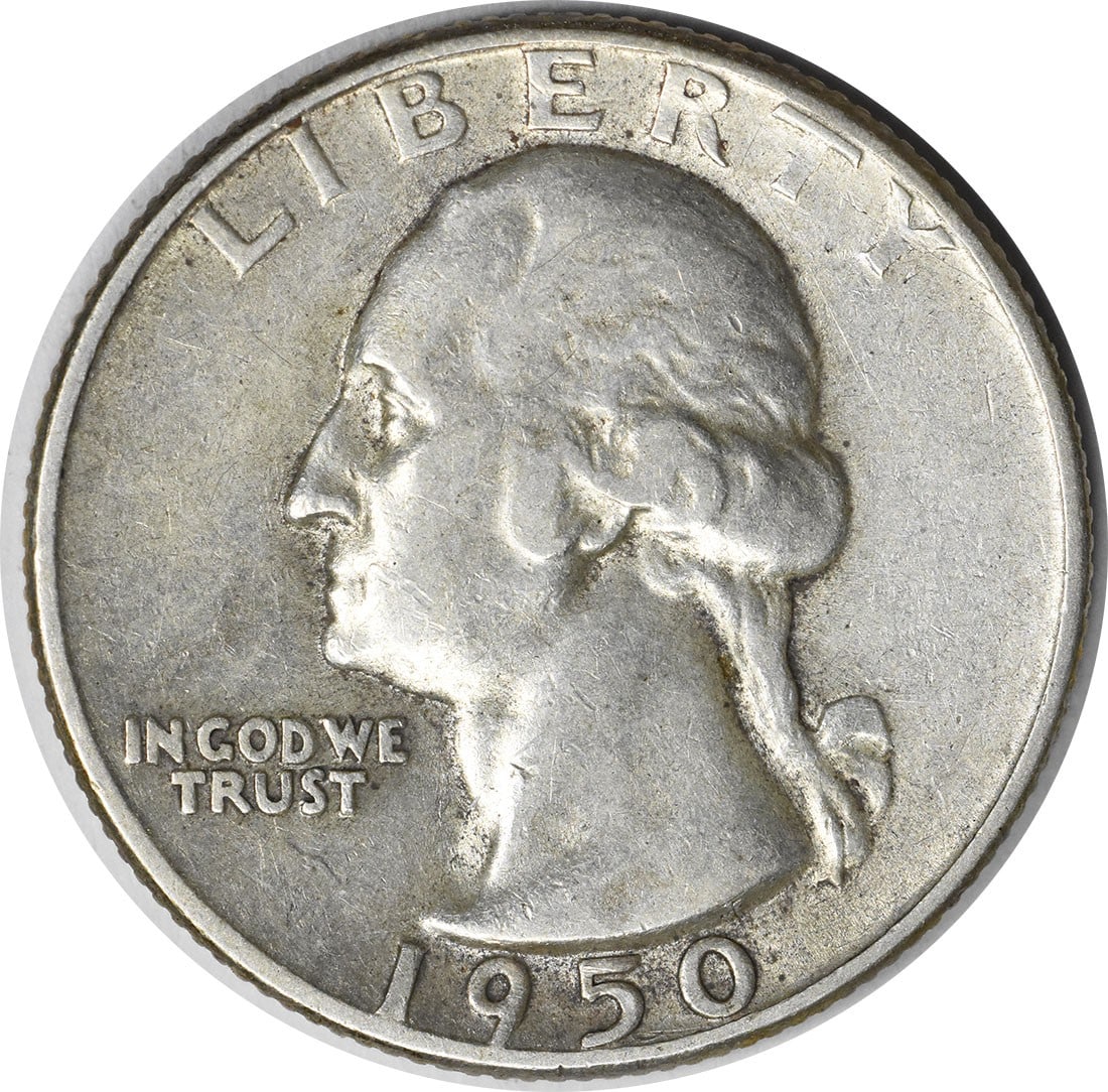 1950-D/ S Washington Silver Quarter OMM 1 FS-601 EF Uncertified (1 of 2)