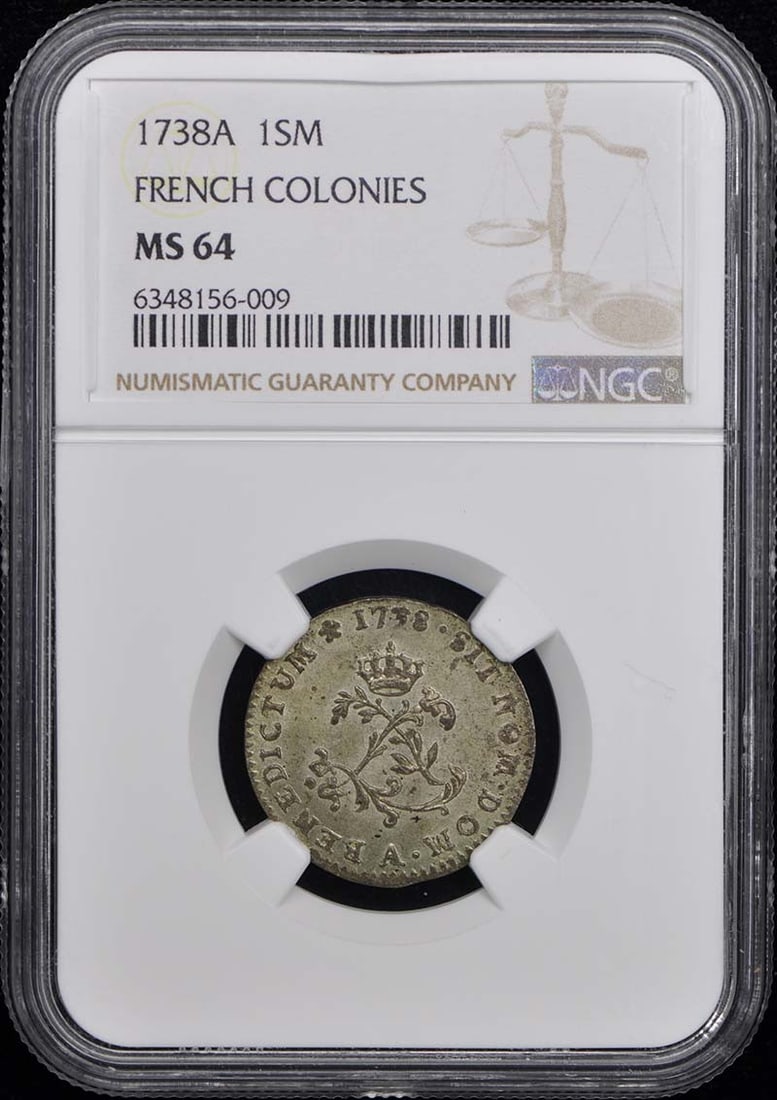 FRENCH COLONIES 1SM NGC MS64
