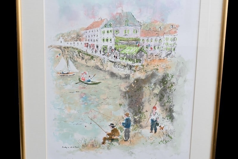 Huchet Signed Framed Large Sunday in Lithograph de Urbain France Ile: Huchet Signed Framed Large Sunday in Lithograph de Urbain France Ile Item Specifics: Artist: Urbain Huchet Unit Of Sale: Single Piece Signed By: Urbain Huchet Image Orientation: Portrait Size: Large S