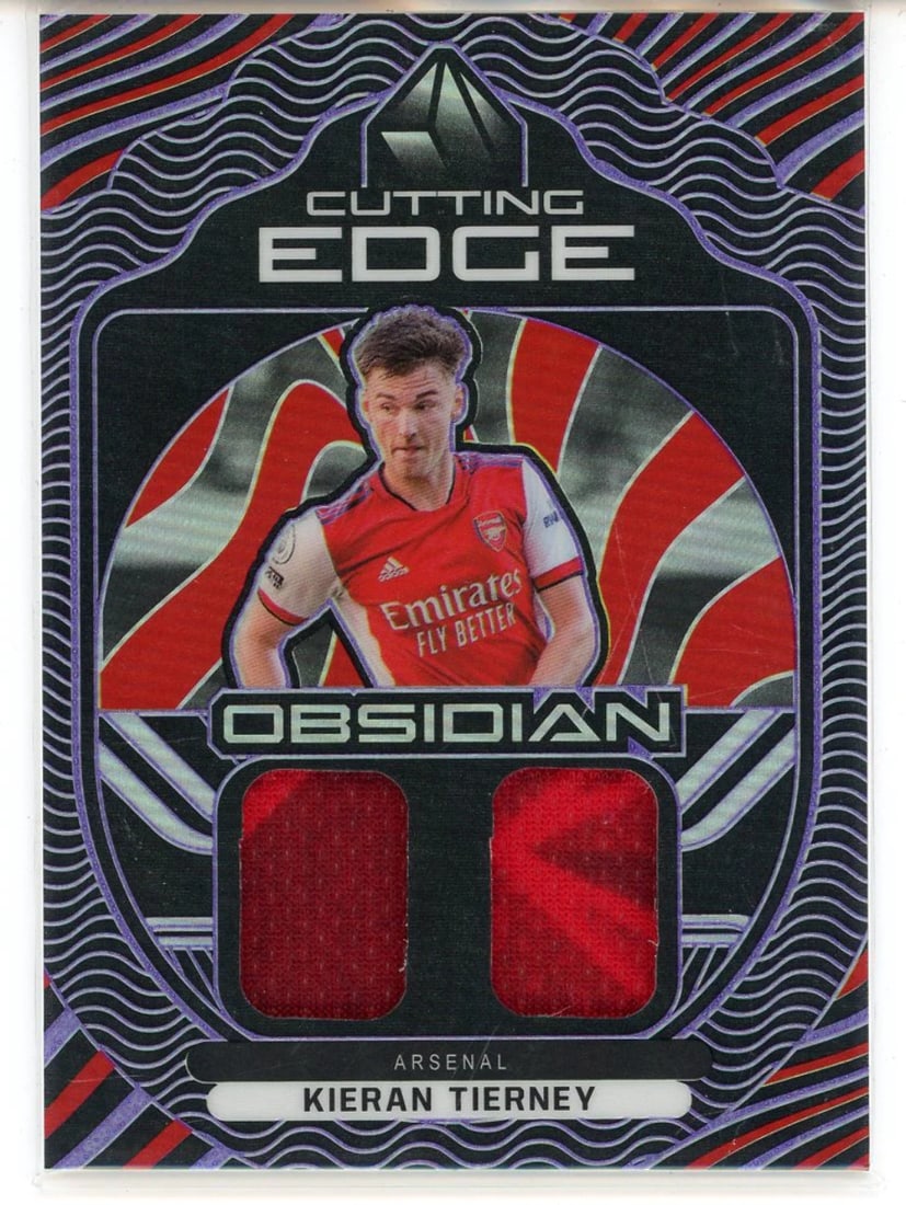 Kieran Tierney 2021-22 Panini Obsidian Soccer Cutting Edge Patch Card #CE-KT (1 of 2)